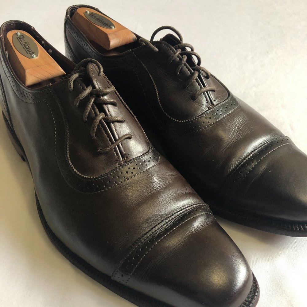 Allen Edmonds Plain-toe Lace-up Oxford Shoes - 10.5D Brown